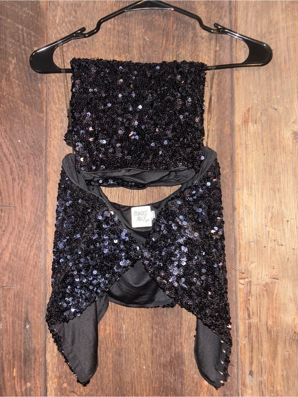 Princess Polly navy Sequin Strapless corset skirt set
